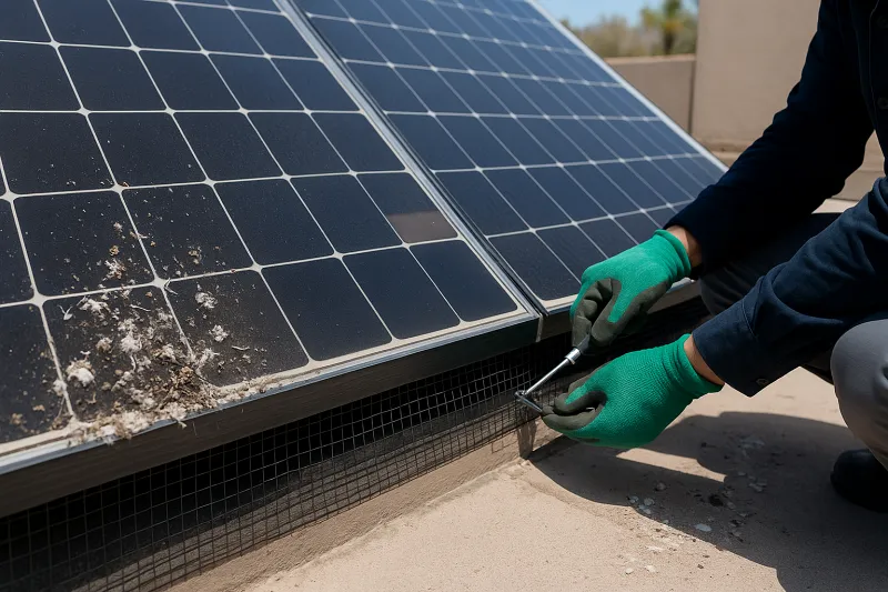 solar panel bird protection